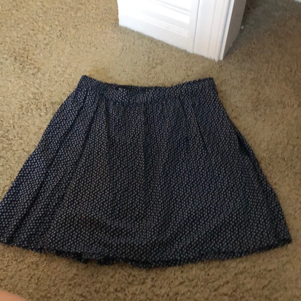 Navy blue skirt with white circles